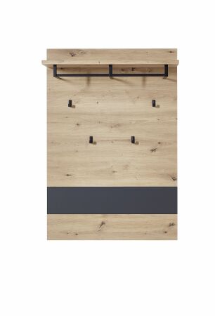 Předsíňový nábytek VANCOUVER_ závěsný šatní panel 3B A1 GH 40_ rozměry š/v/h_ 80/118/30 cm_ čelní pohled_ obr. 13