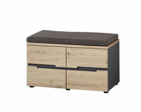 Předsíňový nábytek VANCOUVER_ sedací lavice - botník 3B A1 GH 60_ rozměry š/v/h_ 80/49/38 cm_ šikmý pohled_ obr. 16