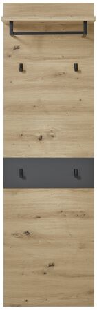 Předsíňový nábytek VANCOUVER_ závěsný šatní panel 3B A1 GH 41_rozměry š/v/h_ 50/170/30 cm_ čelní pohled_ obr. 7