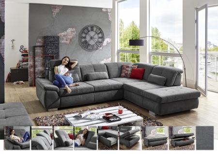 Sedací souprava PUSH_ sestava 3LST-SE-1,5STAhoR_ rozměry sestavy zleva 315 x 260 cm_ výška 85-100 cm_ nastavení hloubky sedu ve standardu_ ostatní volitelné funkce za příplatek_ v látce Nemo grau_ foto s náhledy_ obr. 22