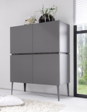 Highboard REX_anthrazit-wenge_4 dvířka Highboard REX_anthrazit-wenge_4 dvířka