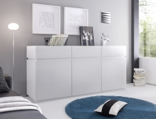 Sideboard (komoda) REX_bílá_sokl_3 dv.+ 3 zásuvky Sideboard (komoda) REX_bílá_sokl_3 dv.+ 3 zásuvky