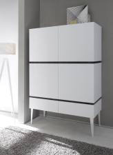 Highboard REX_bílá-wenge_4 dv. + 2 zásuvky Highboard REX_bílá-wenge_4 dv. + 2 zásuvky