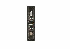 Nábytek do obývacího pokoje ALGARVE_ regál 46 16 HH 08_ rozměry š/v/h_ 45/206/33 cm_ volitelné LED osvětlení_ čelní pohled_ vyobrazení s dekoracemi_ obr. 13