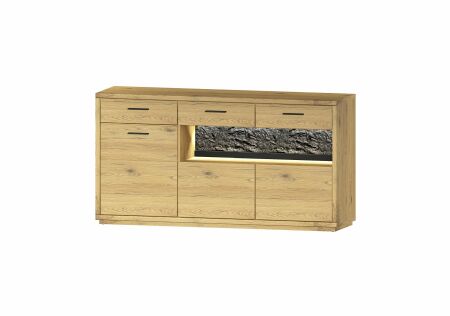Nábytek do obývacího pokoje ALGARVE_ sideboard 46 16 HH 20_ rozměry š/v/h_ 166/88/45 cm_ volitelné LED osvětlení_ šikmý pohled_ obr. 11