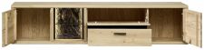 Nábytek do obývacího pokoje ALGARVE_ TV-závěsný element 46 16 HH 33_ rozměry š/v/h_ 210/46/41 cm_ volitelné LED osvětlení_ otevřený_ foto s dekoracemi_ obr. 6
