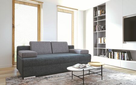 Rozkládací pohovka na každodenní spaní POSEIDON s úložným prostorem_ rozměry š/v/h_ 204/98/98 cm_ plocha na spaní 155 x 200 cm_ foto interiér_ obr. 1