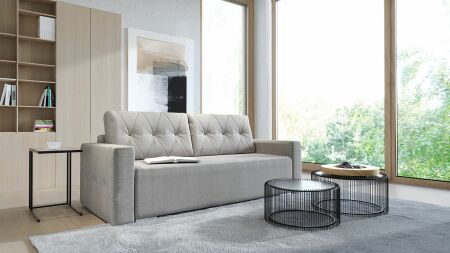 Rozkládací pohovka na každodenní spaní SALI exclusive s úložným prostorem_ rozměry š/v/h_ 232/98/98 cm_ plocha na spaní 155 x 200 cm_ foto interiér_ obr. 1