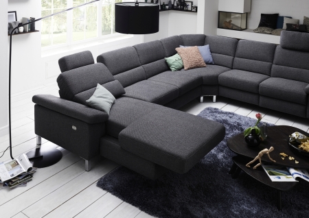 Sedac souprava SAMANTHA 1002_detail vsuvn funkce u Longchairu_v ltce Cinema grey-black_obr. 30