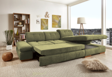 Sedací souprava SARDEGNA_ sestava 7090-C_ volitelné rozkládací lůžko- funkce na spaní a úložný prostor v longchairu_ za příplatek_ v látce Miranda olive (skupina 12)_ obr. 3