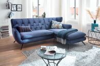 Sedací souprava SUSSEX_ sestava "1,5sed XL levý+ Longchair pravý"_ rohové rozměry zleva 250 x 175 cm_ v látce Velvet navy_ obr. 1