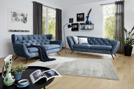 Sedací souprava SUSSEX_ sestava "2,5-sed + Recamiere"_ v látce Craft blue_ obr. 1