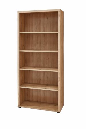 Nábytek do pracovny a kanceláře ATLANTA_ regál 5X 02 HU 06_ rozměry š/v/h_ 90/203/38 cm_ šikmý pohled_ obr. 14