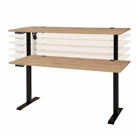 Nábytek do pracovny a kanceláře ATLANTA_ psací stůl 5X 02 HU 27_ rozměry š/v/h_ 160/72/77 cm_ s výškově nastavitelnou pracovní deskou stolu od 64 cm do 129 cm,  včetně motoru s paměťovou funkcí_ obr. 30