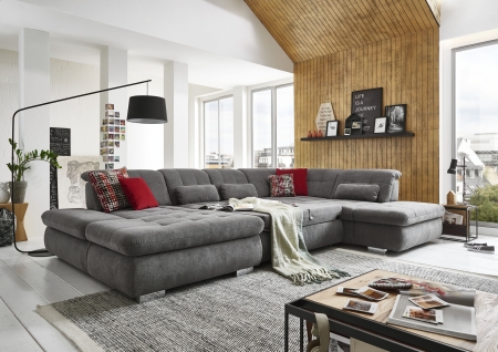 Sedac souprava STAGE_ sestava CanLST-2,5ELST-SE-1,5STAhor_ rozmry sestavy zleva 195 x 382 x 260 cm_ vka 82-100 cm_ nastaven hloubky sedu ve standardu_ ostatn voliteln funkce za pplatek_ v ltce Belle grey_ obr. 24