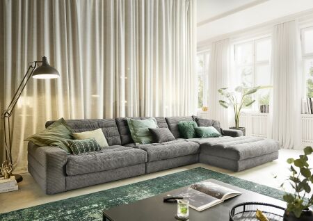 Sedací souprava STRADO_ sestava 1,5AL-1,5oA-LAR groß long_ v látce Cord dark grey_ obr. 19