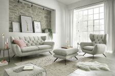 Sedací souprava SUSSEX_ sestava 2,5-sed + křeslo "ušák" + taburet_ v látce Cord light-grey_ obr. 5 Sedací souprava SUSSEX_ sestava 2,5-sed + křeslo "ušák" + taburet_ v látce Cord light-grey_ obr. 5