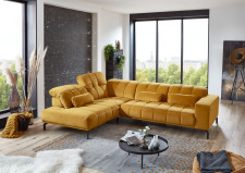 Sedací souprava TANJA_ sestava 1XKOGLKV_2,5RKV_ rozměry zleva 219 x 296 cm_ polohovatelné opěrky hlavy ve standardu_ další volitelné funkce za příplatek_ v látce Salsa curry_ obr. 13 Sedací souprava TANJA_ sestava 1XKOGLKV_2,5RKV_ rozměry zleva 219 x 296 cm_ polohovatelné opěrky hlavy ve standardu_ další volitelné funkce za příplatek_ v látce Salsa curry_ obr. 13