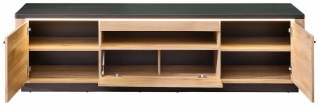 Nábytek do obývacího pokoje COLEÉ_ spodní díl 10 S2 HZ 30_ rozměry š/v/h_ 200/57/48 cm_ včetně LED osvětlení_ otevřený_ obr. 9