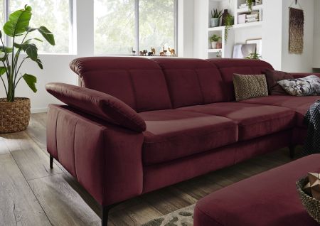 Sedac souprava TORONTO Lounge_sestava 2,5AL-LARmaxi_v ltce Easy care dark red_detail_obr. 2