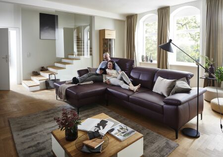 Sedací souprava TORONTO Lounge_sestava LALmaxi-2,5AR_v kůži Soft Line bordeaux_obr. 8