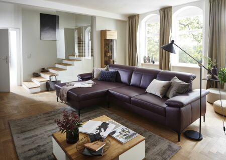 Sedací souprava TORONTO Lounge_sestava LALmaxi-2,5AR_v kůži Soft Line bordeaux_obr. 9